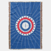 Rood, wit en blauw sterren vieren deken (Voorkant Verticaal)