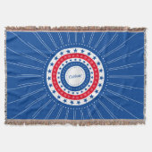 Rood, wit en blauw sterren vieren deken (Voorkant)