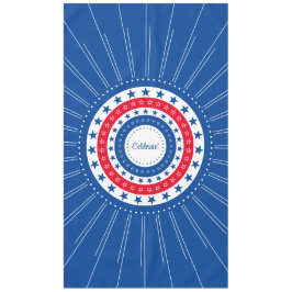 Rood, wit en blauw sterren vieren tafelkleed