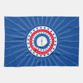 Rood, wit en blauw sterren vieren theedoek (Horizontaal)