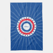 Rood, wit en blauw sterren vieren theedoek (Verticaal)