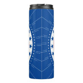 Rood, wit en blauw sterren vieren thermosbeker (Achterkant)