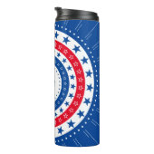Rood, wit en blauw sterren vieren thermosbeker (Geroteerd rechts)