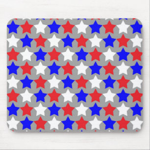 Rood, wit en blauw sterrenbeeld muismat