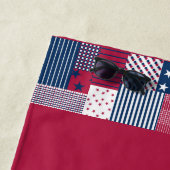 Rood, wit en blauw strandlaken (In situ)