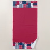 Rood, wit en blauw strandlaken (Voorkant)