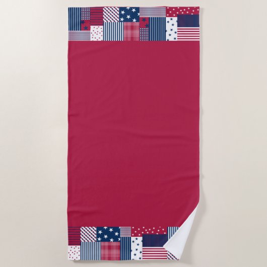 Rood, wit en blauw strandlaken (Voorkant)