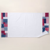 Rood, wit en blauw strandlaken (Voorkant)