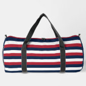 Rood, Wit en Blauw Streep Duffel Bag Plunjezak (Achterkant)