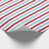 Rood wit en blauw Streepje op 4 juli Gift Wrap Cadeaupapier (Hoek)
