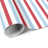 Rood wit en blauw Streepje op 4 juli Gift Wrap Cadeaupapier (Rol Hoek)