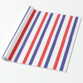 Rood, wit en blauw strippapier cadeaupapier (Uitgerold)