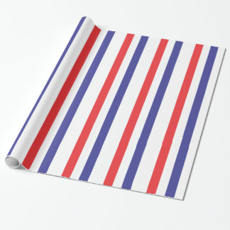Rood, wit en blauw strippapier cadeaupapier