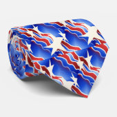 Rood, wit en blauw stropdas (Opgerold)