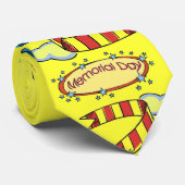 Rood, wit en blauw - stropdas (Opgerold)