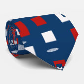 Rood, wit en blauw stropdas (Opgerold)