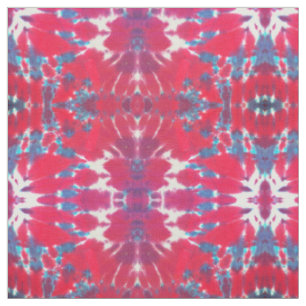 Rood, wit en blauw Stropdas-kleurstof Stof
