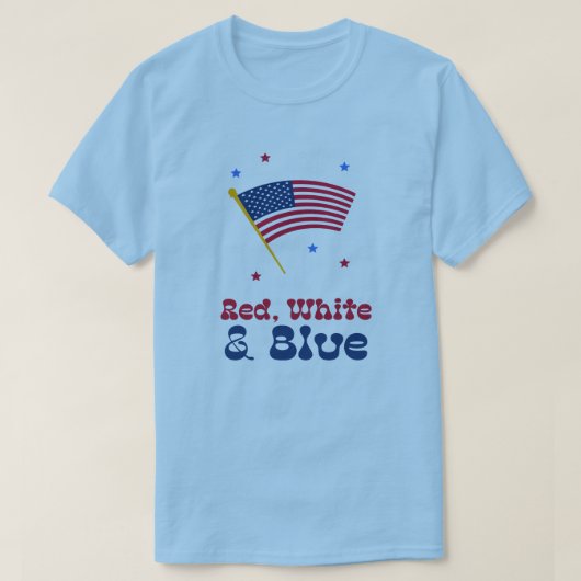 Rood wit en blauw t-shirt (Design voorkant)