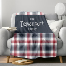 Rood wit en blauw Tartan familienaam