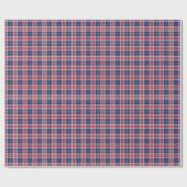 Rood, wit en blauw Tartan #Pset Cadeaupapier (Vlak)