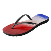 Rood, wit en blauw teenslippers (Schuin)