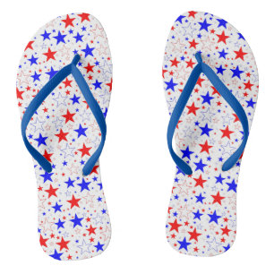 Rood wit en blauw teenslippers