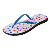 Rood wit en blauw teenslippers (Schuin)