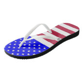 Rood, wit en blauw teenslippers (Schuin)