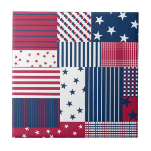 Rood, wit en blauw tegeltje