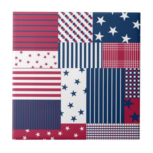 Rood, wit en blauw tegeltje (Voorkant)