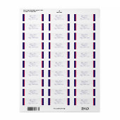 Rood Wit en Blauw Terugkeeradres Etiket (Full Sheet)
