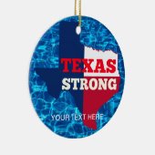 Rood, wit en blauw "Texas Strong" Keramisch Ornament (Rechts)