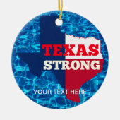 Rood, wit en blauw "Texas Strong" Keramisch Ornament (Voorkant)