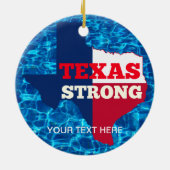 Rood, wit en blauw "Texas Strong" Keramisch Ornament (Achterkant)