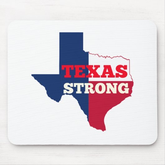 Rood, wit en blauw "Texas Strong" Muismat (Voorkant)