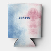 Rood Wit en Blauw Tie Dye Gepersonaliseerd Kan Wra Blikjeskoeler (Voorkant)