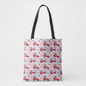 Rood, wit en blauw tote bag (Voorkant)