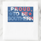 Rood, wit en blauw "Trots om zuidelijk te zijn" Rechthoekige Sticker (Tas)