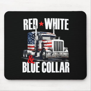 Rood wit en blauw trucker kraag patriottisch usa muismat