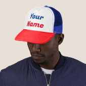 Rood, wit en blauw  trucker pet (In situ)