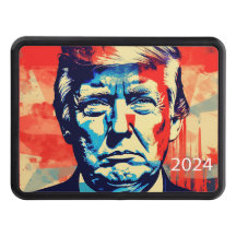 Rood, wit en blauw Trump poster stijl