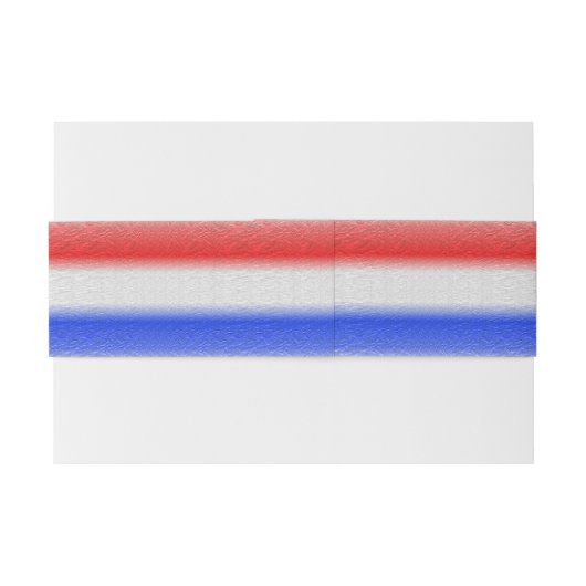 Rood wit en blauw uitnodigingen wikkel (Achterkant Voorbeeld)