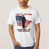 Rood wit en blauw uniek veteraan en vlag T-shirt (Voorkant)