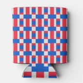 Rood wit en blauw, vergrendelde kleurenafdrukken blikjeskoeler (Achterkant)