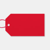 Rood wit en blauw, vergrendelde kleurenafdrukken cadeaulabel (Achterkant Horizontaal)