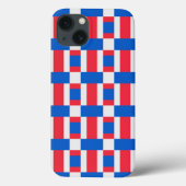 Rood wit en blauw, vergrendelde kleurenafdrukken Case-Mate iPhone case (Achterkant)