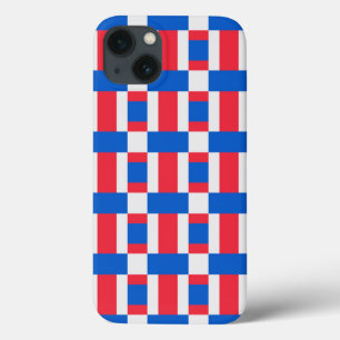 Rood wit en blauw, vergrendelde kleurenafdrukken Case-Mate iPhone case