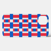 Rood wit en blauw, vergrendelde kleurenafdrukken Case-Mate iPhone case (Achterkant (horizontaal))