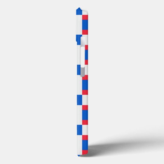 Rood wit en blauw, vergrendelde kleurenafdrukken Case-Mate iPhone case (Achterkant / Links)