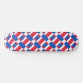 Rood wit en blauw, vergrendelde kleurenafdrukken persoonlijk skateboard (Horizontaal)